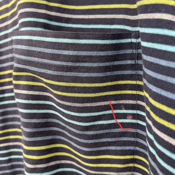 Kani Gold  Big & Tall Blue Multicolor Stripe Button-Up Shirt Men’s Size 5X - Picture 10 of 10